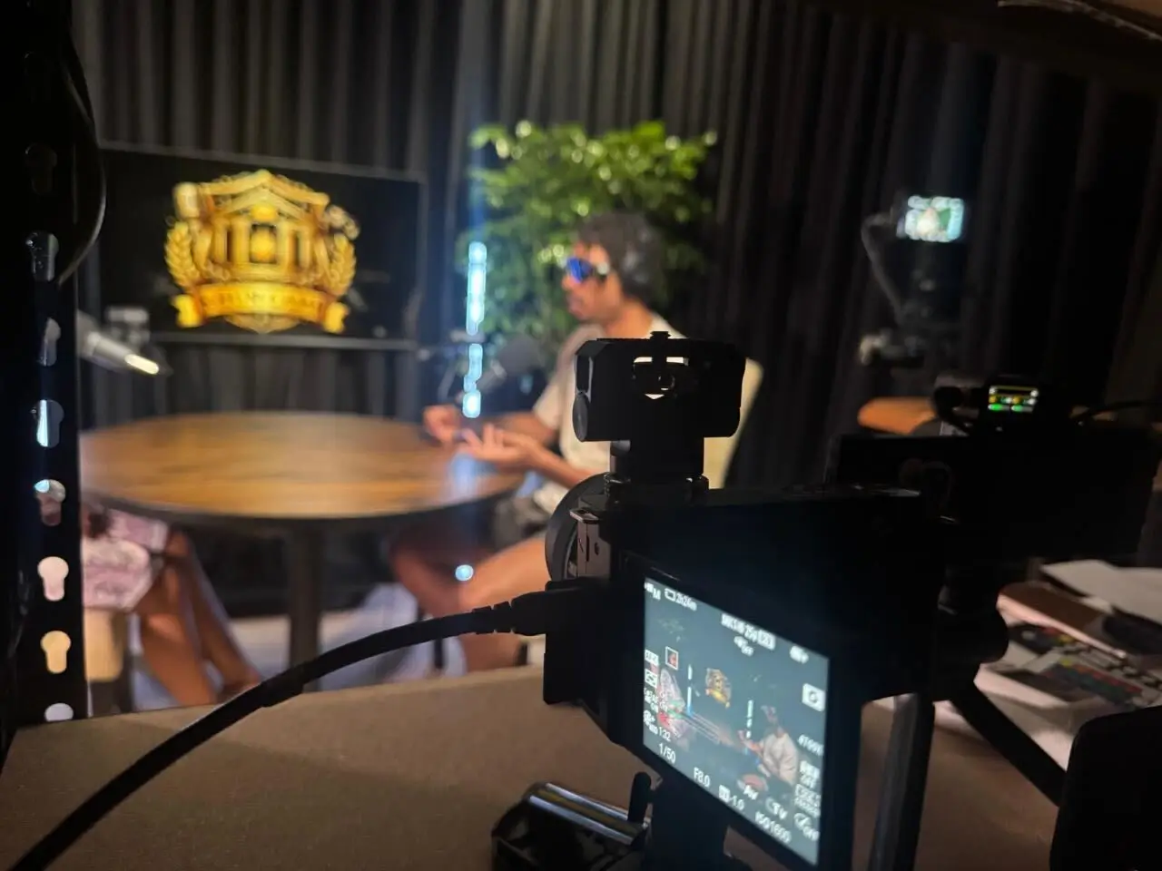 Behind the scenes of a Khun Camp podcast recording session