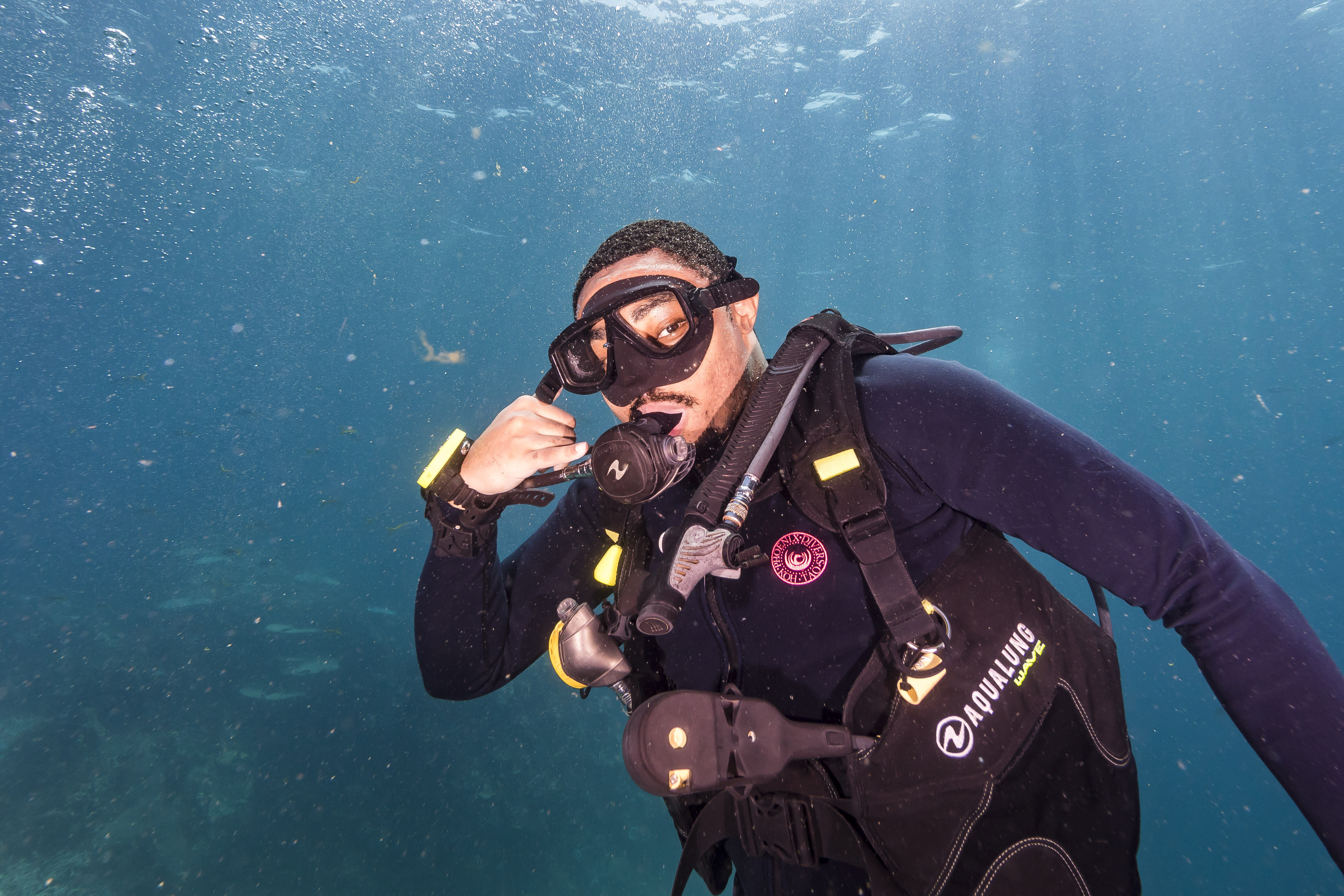 Shawn scuba diving